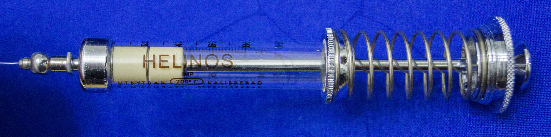 Insulininjektor "Helinos", Mitte der 1950'er Jahre, Stempel in den Zylinder eingesetzt